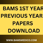 Bams 1st Year Previous Question Papers - Pdf Download
