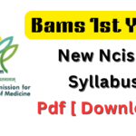 Bams 1st Year New Ncism Syllabus Pdf [ Download ]